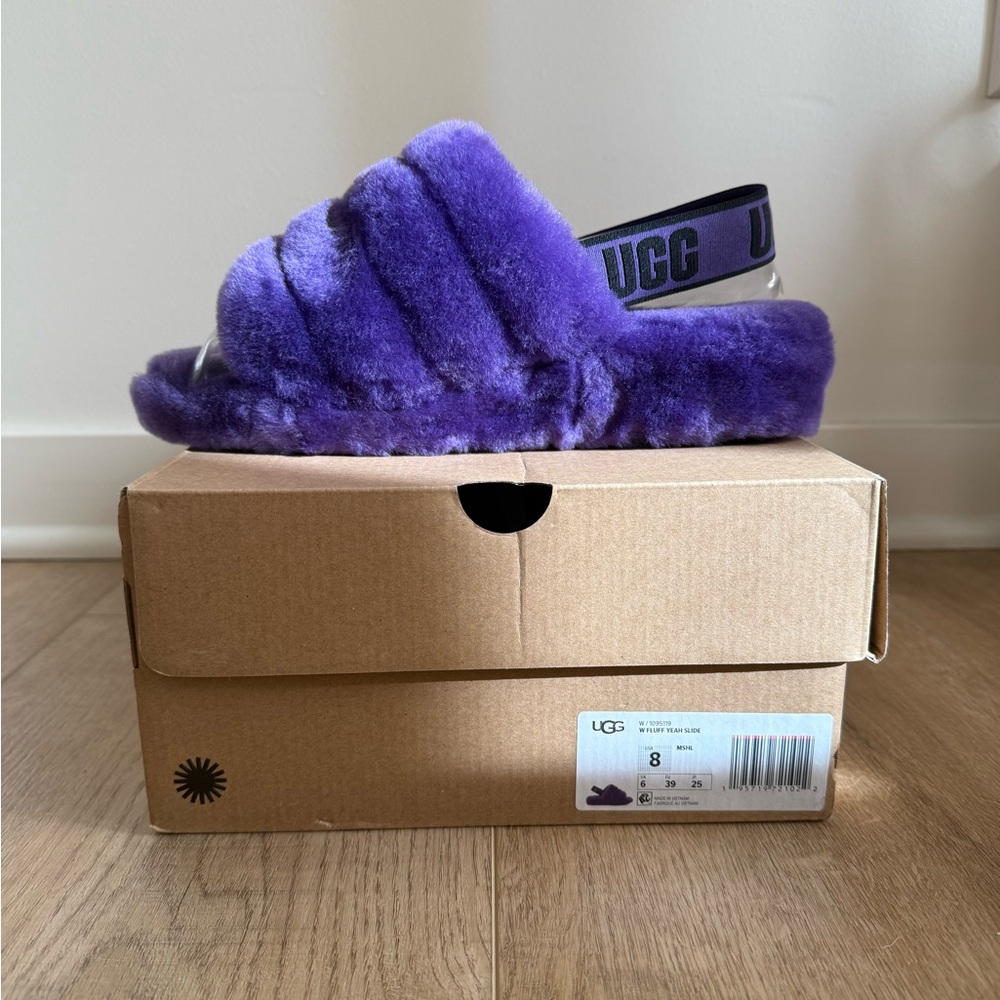 UGG Purple Fluffy Slippers